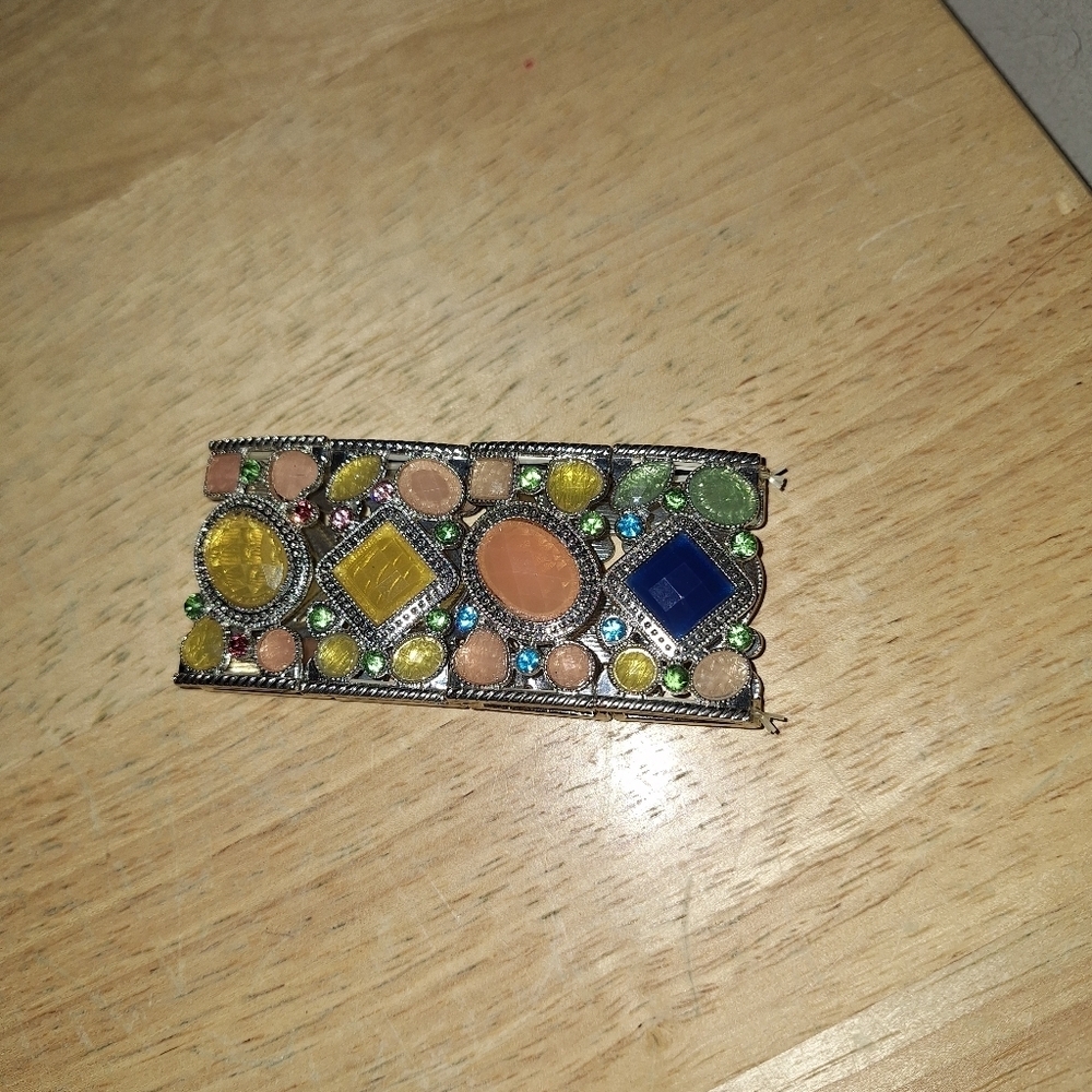 Multi Stone Rhinestone Stretch Bracelet - Picture 5 of 6